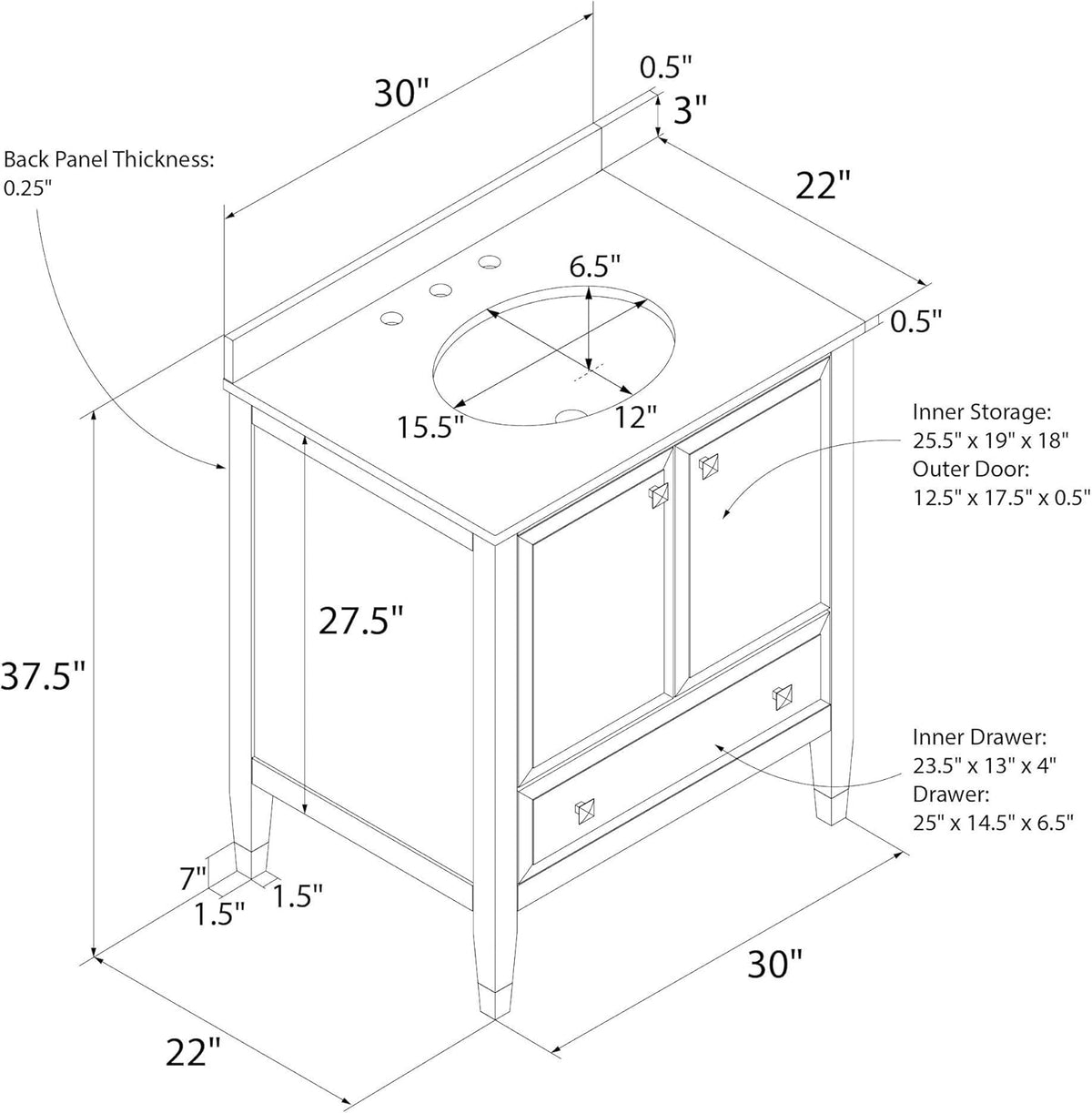 Gray Bathroom Vanity with Sink K517217