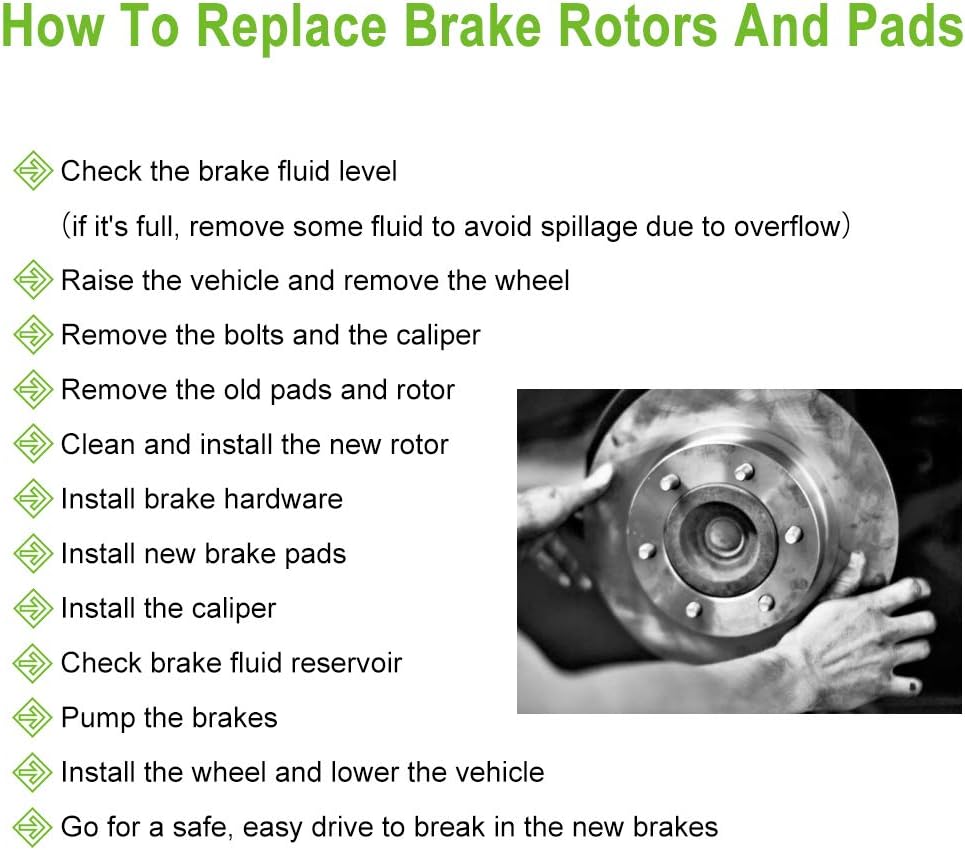 Drilled & Slotted Rear Brake Rotors 2pcs H850
