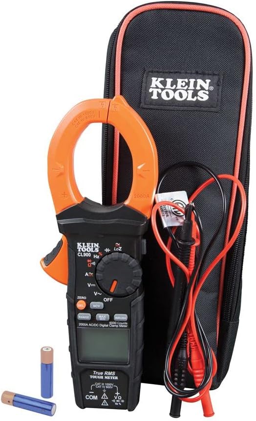 Digital Clamp Meter, Auto Ranging TRMS, AC/DC Voltage/Current, 2000A, LoZ, Continuity, Frequency, NCVT, Temp, 1000V C913