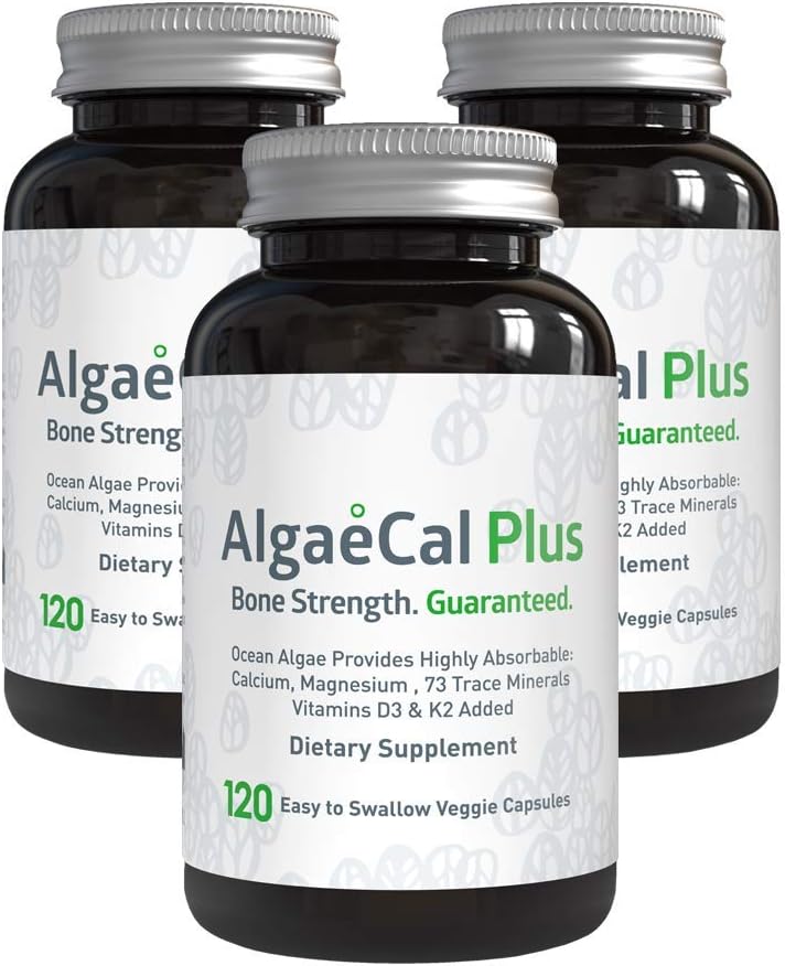 Natural Calcium Supplement with Vitamins C, D, K2 (3 Pack) B2479