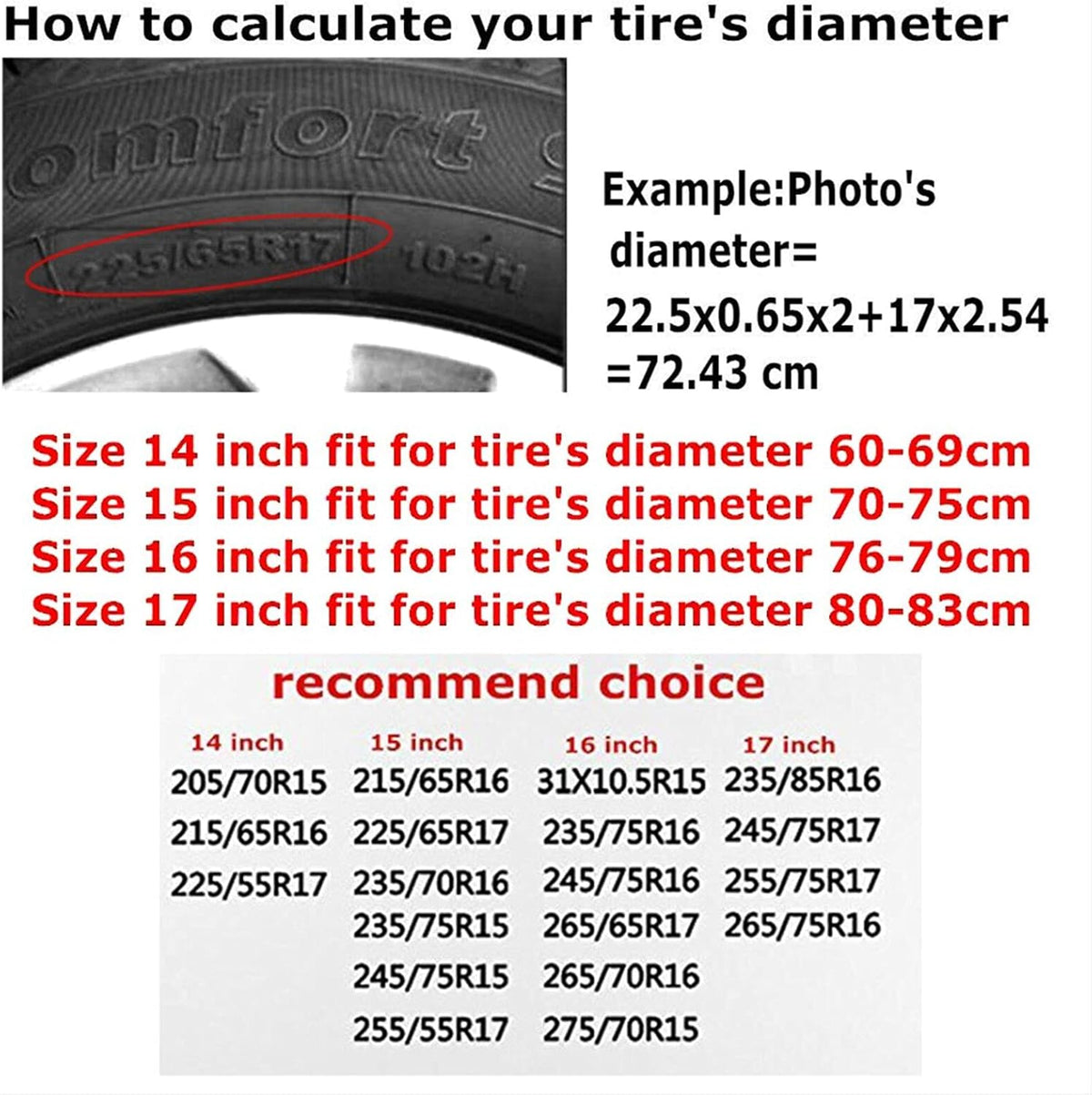 16 inch Pack of 2 Waterproof Universal Wheel Tire Protector B29964
