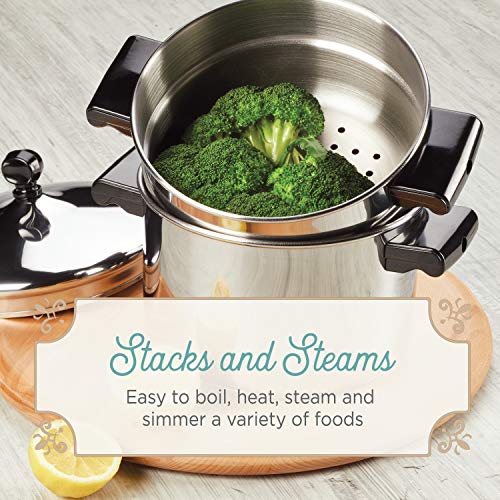Stainless Steel Double Boiler & Sauce Pan with Lids (2 Quart, 1 Quart) B2777