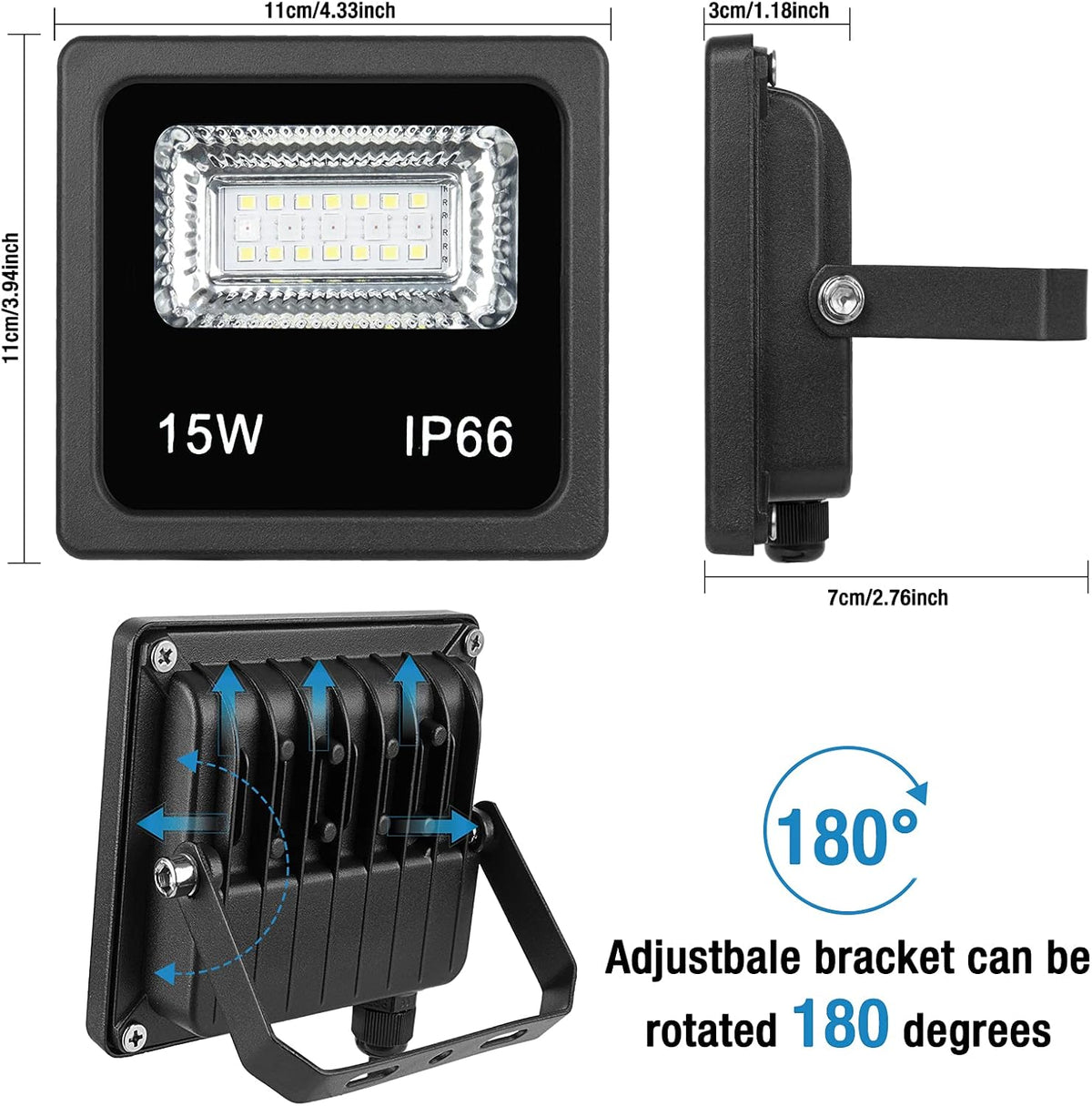 15W RGB Bluetooth Smart LED Flood Light R463