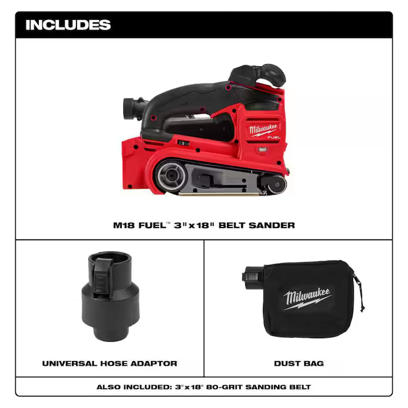 18-Volt Cordless Belt Sander with Starter Kit X5079