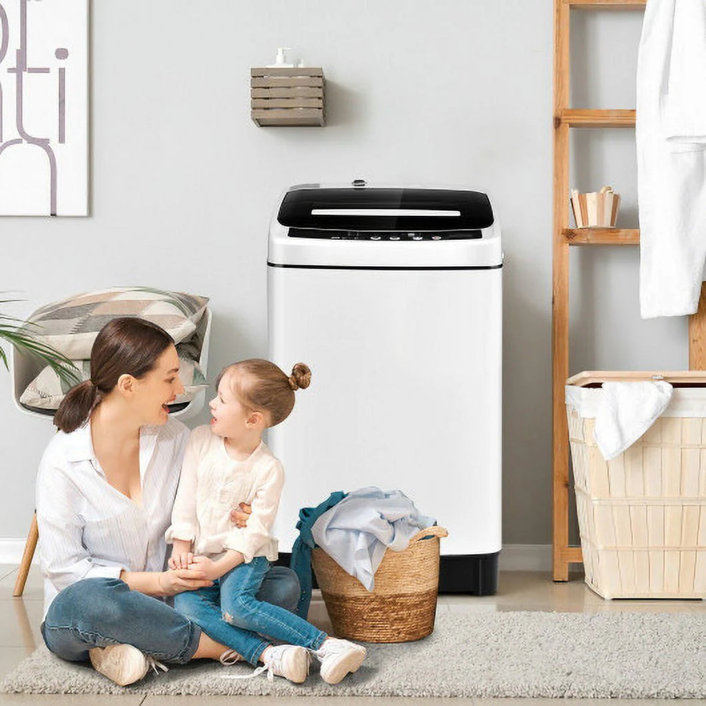 1.5 Cubic Feet 11 LBS Full-Automatic Washer and Dryer White X5573