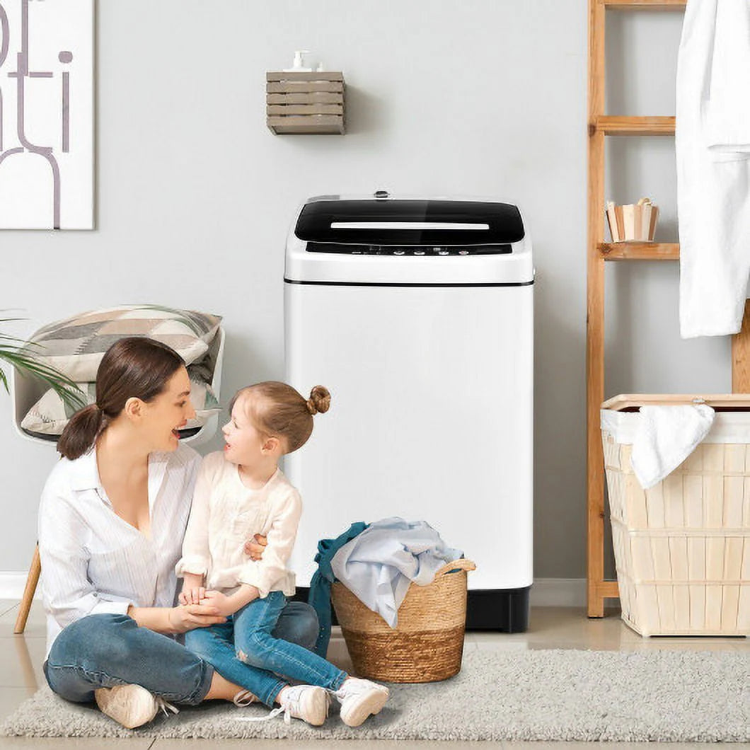 1.5 Cubic Feet 11 LBS Full-Automatic Washer and Dryer White X5573