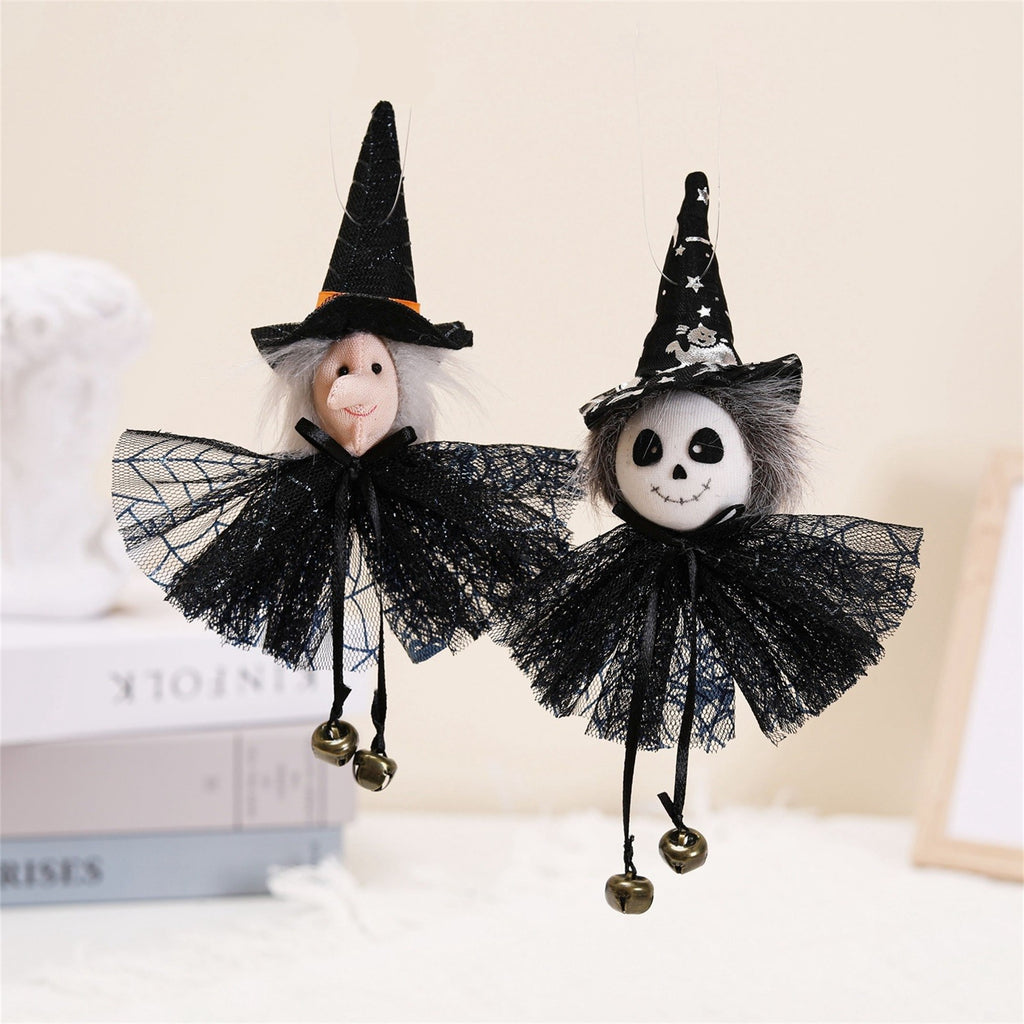 Pumpkin Witch Doll Halloween Cat Novelty Toy E19519