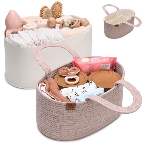 Baby Diaper Caddy Organizer Rope Basket Q1937