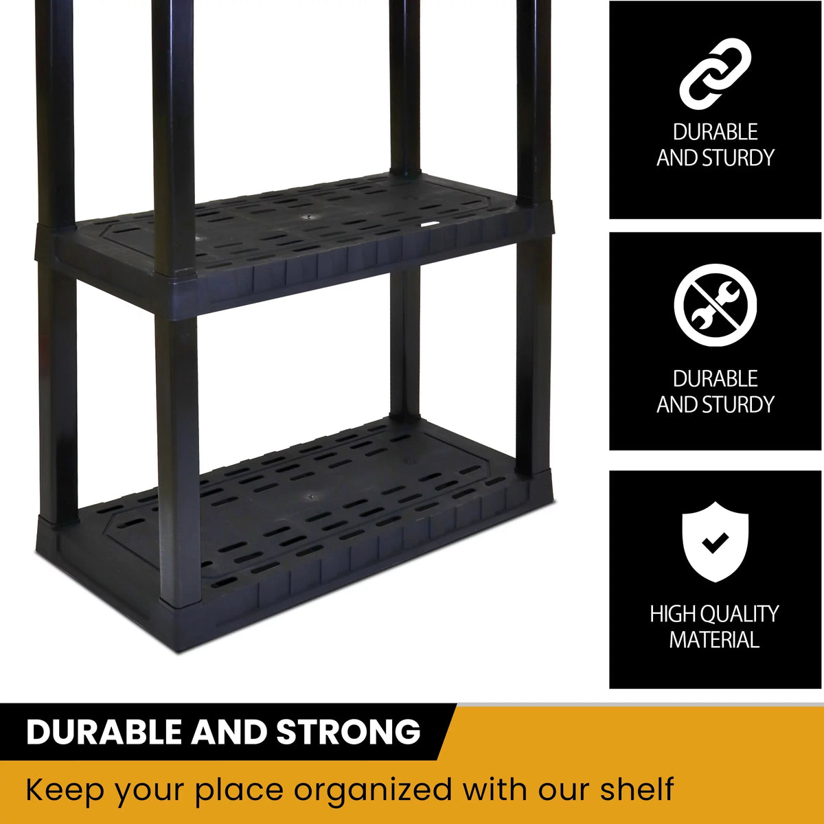 4-Tier Black Shelving Unit B53629