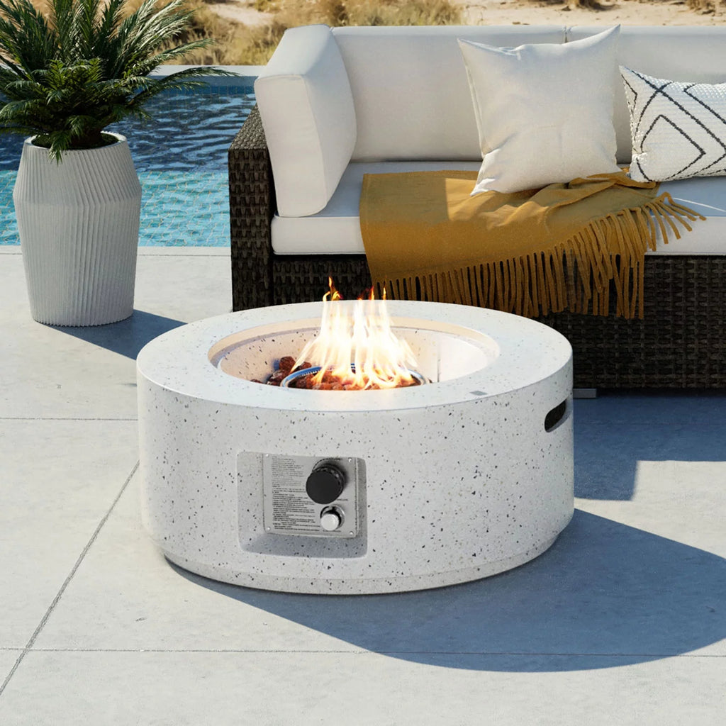 28-inch Round Propane Fire Pit Table W795248