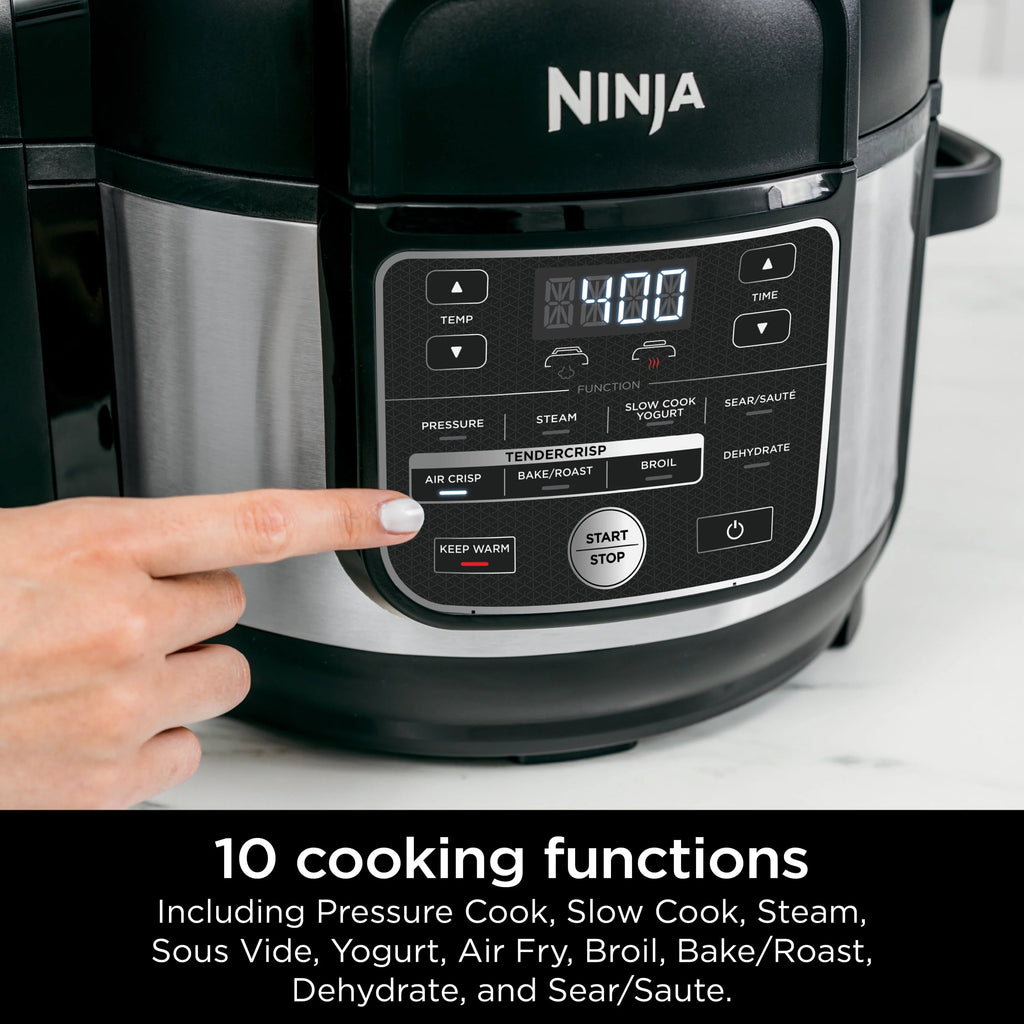 10-in-1 6.5-Quart Pro Pressure Cooker Air Fryer Multicooker, Stainless Z63534