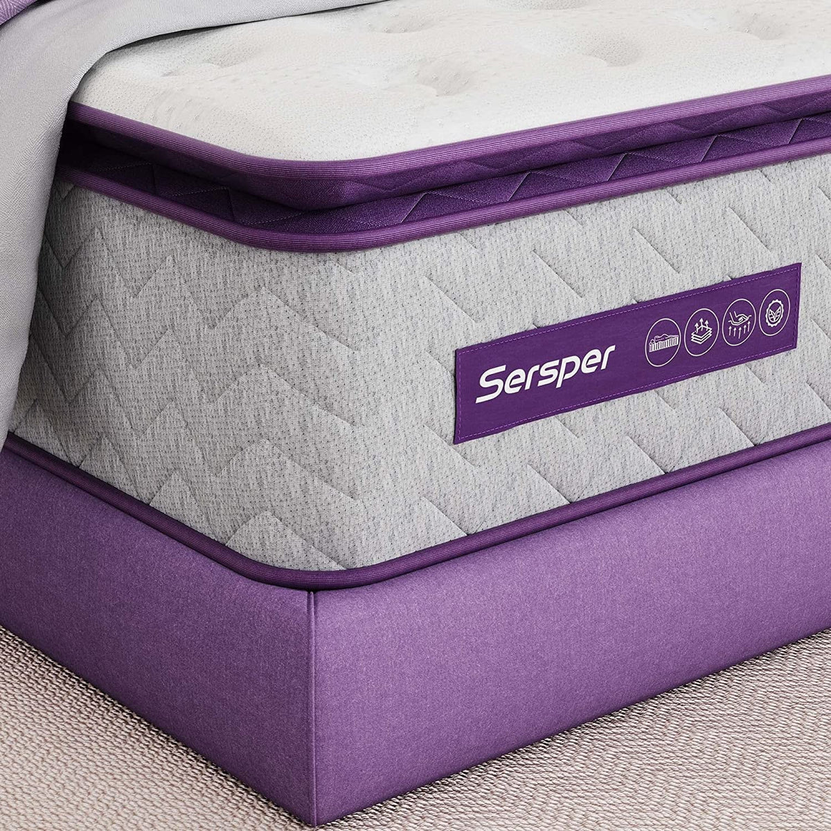Full Size 10 inch Pillow Top Memory Foam Mattress L7821