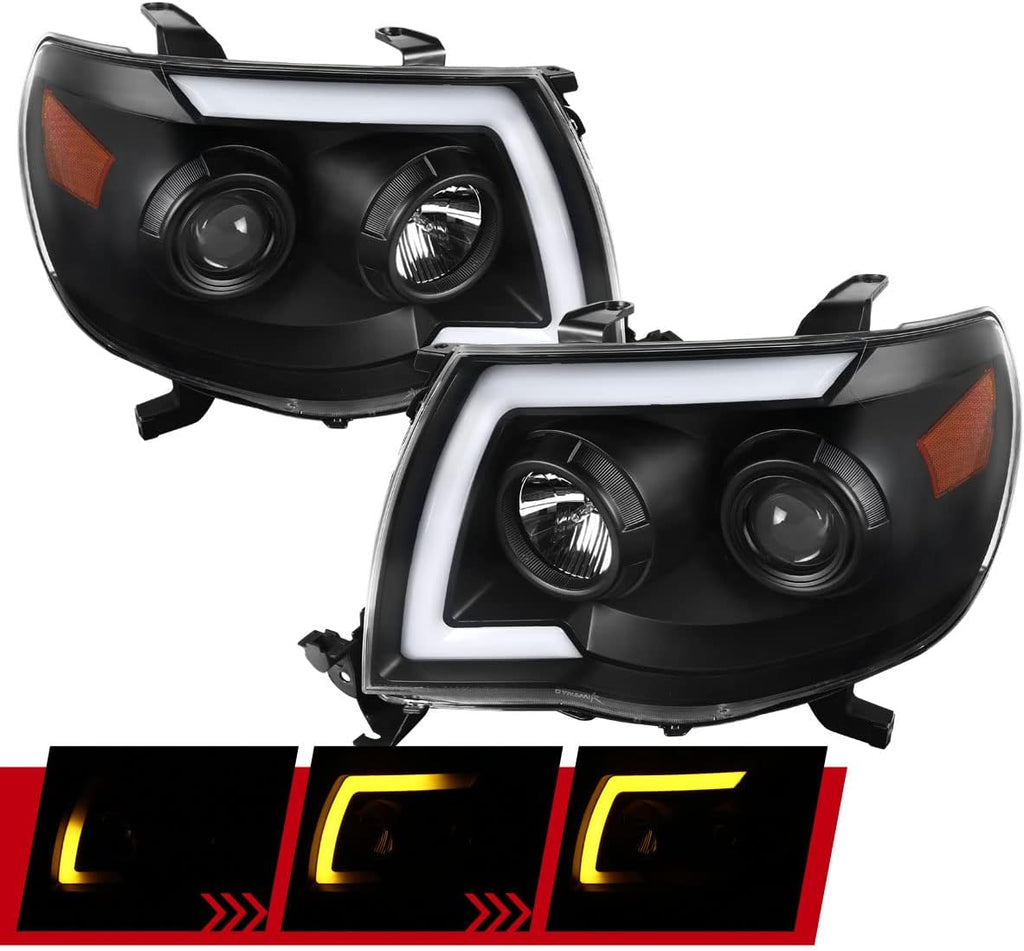 BLK Projector Headlights with LED Sequential Signal P3687
