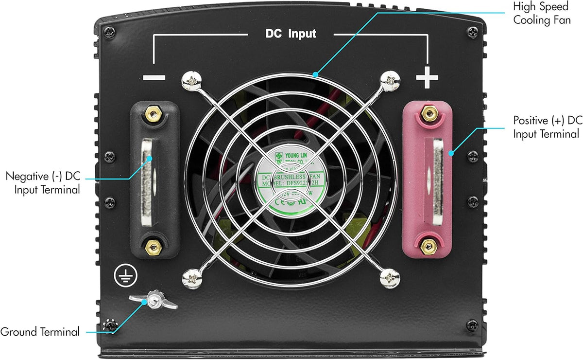 12V 5000 Watt Power Inverter with Remote Control, 10000 Watt Surge Peak H191