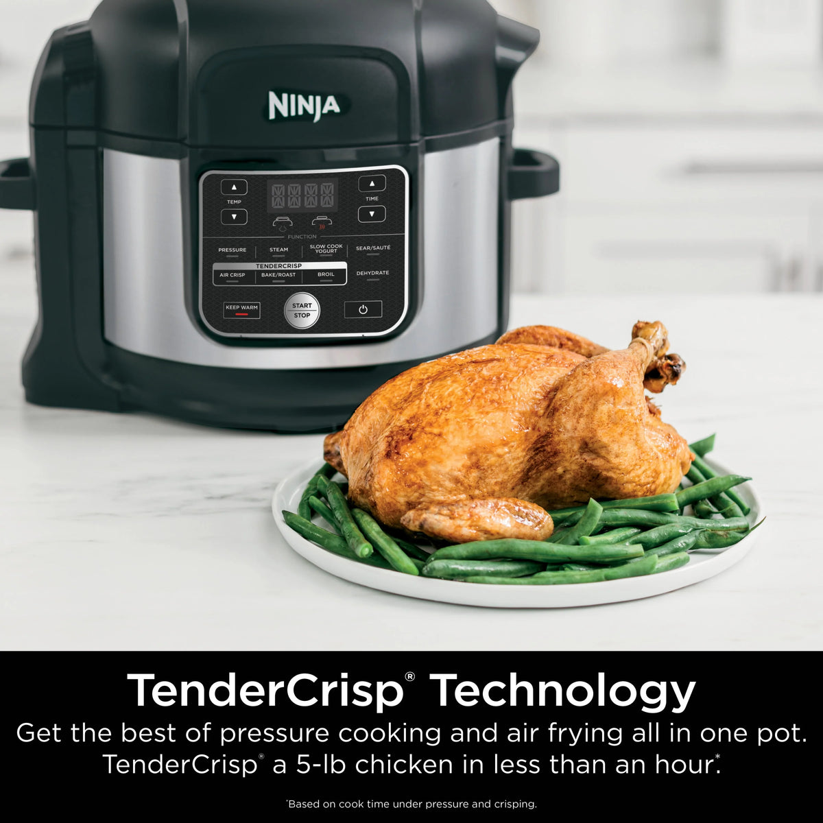 10-in-1 6.5-Quart Pro Pressure Cooker Air Fryer Multicooker, Stainless Z63534