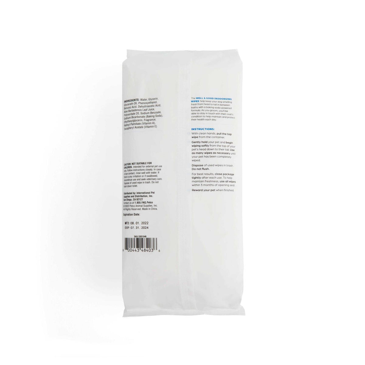 Cucumber Melon Deodorizing Dog Wipes A99497