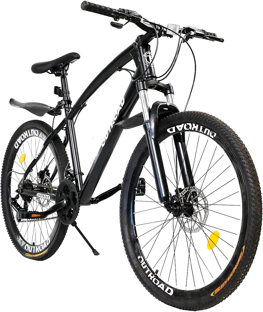 Fat Tire Mountain Bike with 26 inch Wheels, 21 Speed, High Carbon Steel Frame, Double Disc Brake H21519