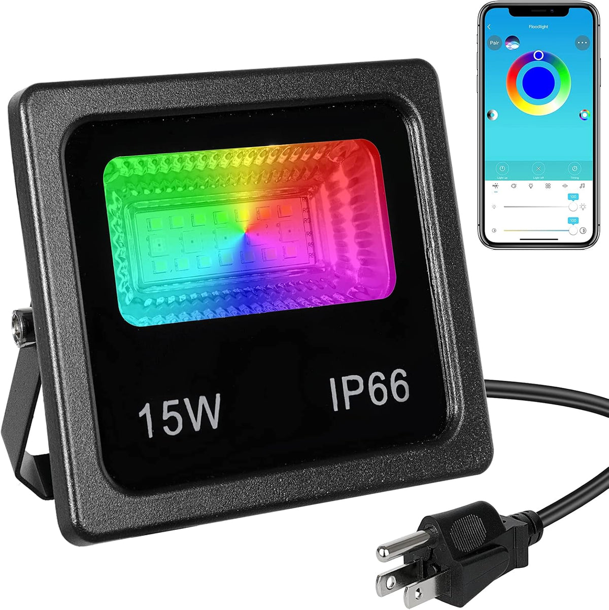 15W RGB Bluetooth Smart LED Flood Light R463