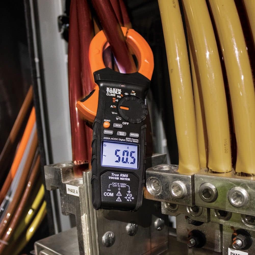 Digital Clamp Meter, Auto Ranging TRMS, AC/DC Voltage/Current, 2000A, LoZ, Continuity, Frequency, NCVT, Temp, 1000V C913