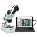 Binocular Stereo Microscope with Dual Lights and 5MP Camera D6400