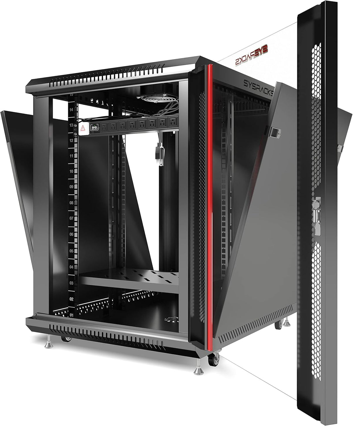 15U 35 inch Deep Lockable Server Rack Cabinet on Casters I868546