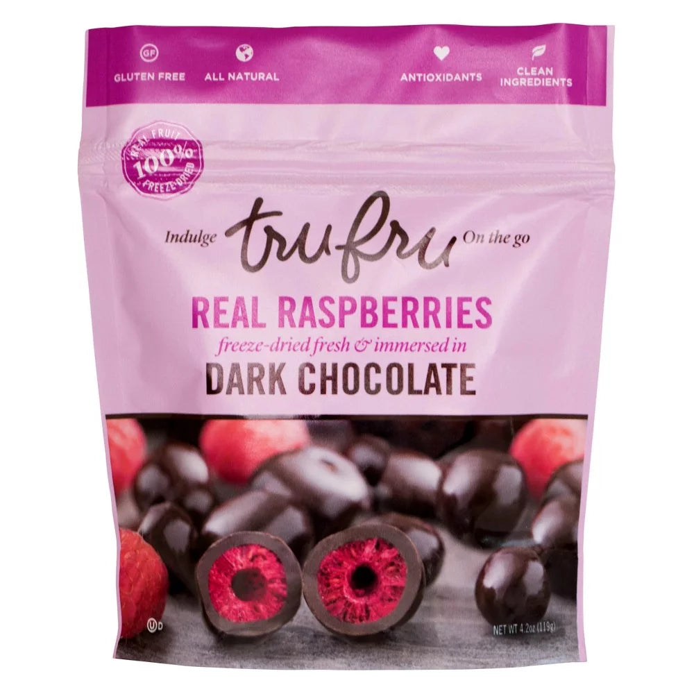 Dark Chocolate Freeze-Dried Raspberries 4.2 oz Pack of 3 X664