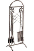 Chimney Satin Nickel 5 Piece Fireset - 30.75 inch U50451
