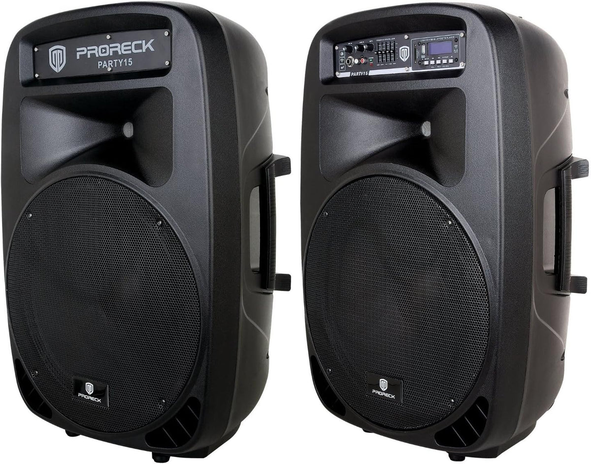 Portable 15-Inch 2000 Watt 2-Way Powered PA Speaker System C287118