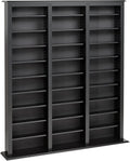 Black Triple Width Barrister Tower Storage Cabinet Q26618