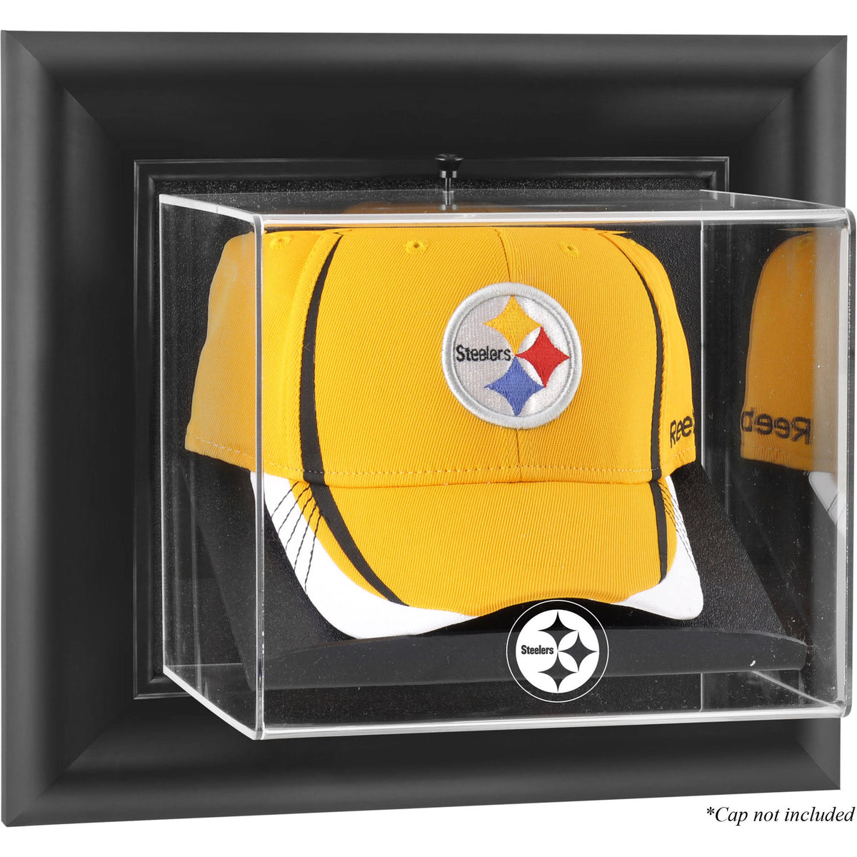 Black Framed Wall-Mountable Cap Display Case I2402