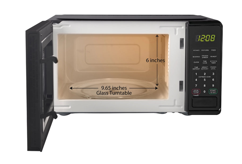 0.7 Cu ft 700 Watts Black Countertop Microwave Oven N846851