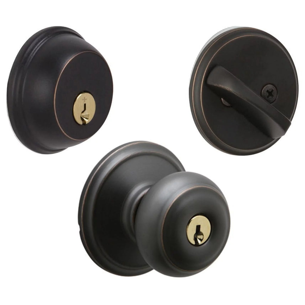 Bronze Entry Deadbolt Lock F118