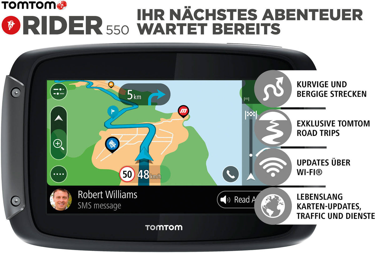 Black TomTom Rider 550 Navigation System W23761