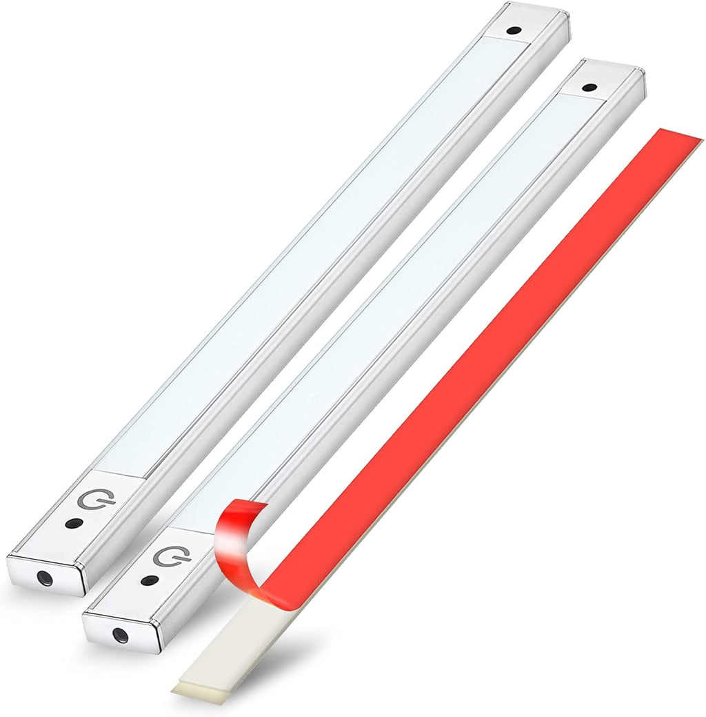 2-Pack 24 inch Under Cabinet LED Count Light Motion Sensor with Plug in Hardwired Q882