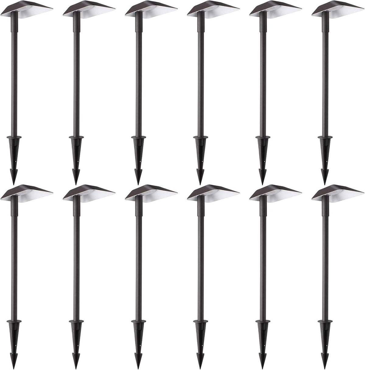 12-Pack 5W LED Landscape Lighting, 12V-15V AC/DC Low Voltage Outdoor Lights, 5000K Daylight X317