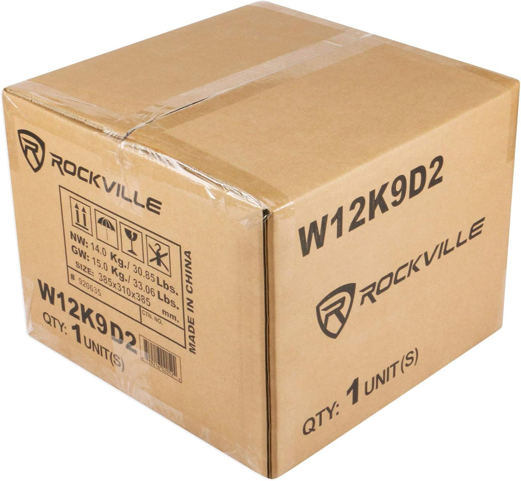 12 4000 Watt Car Audio Subwoofer with Vented Sub Box Enclosure D708