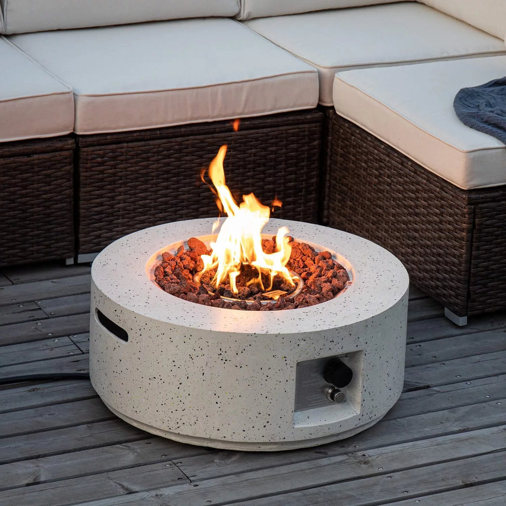 28-inch Round Propane Fire Pit Table W795248