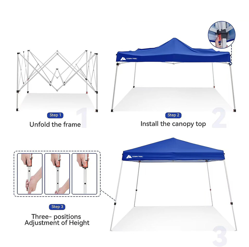 10' x 10' Blue Pop-up Canopy Outdoor Shade Shelter P67351