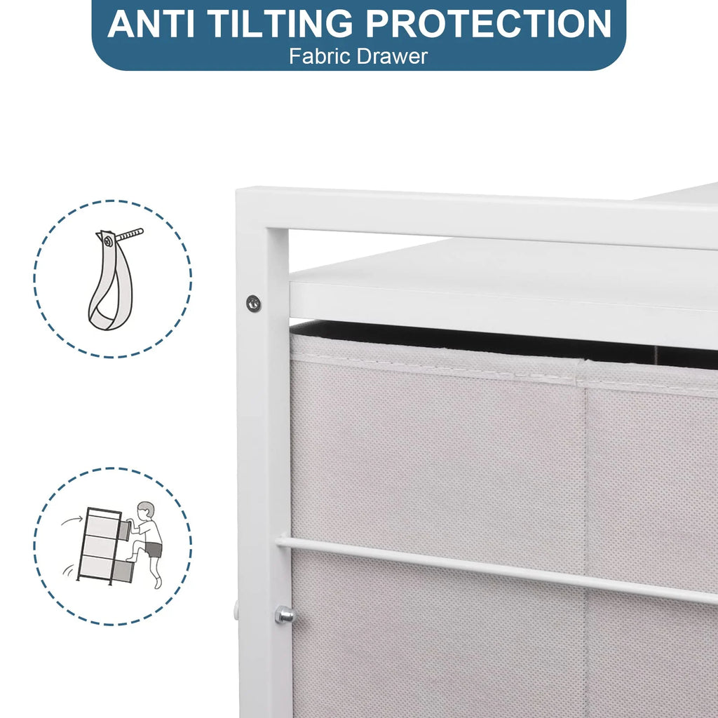 White 5 Drawer Dresser O826820