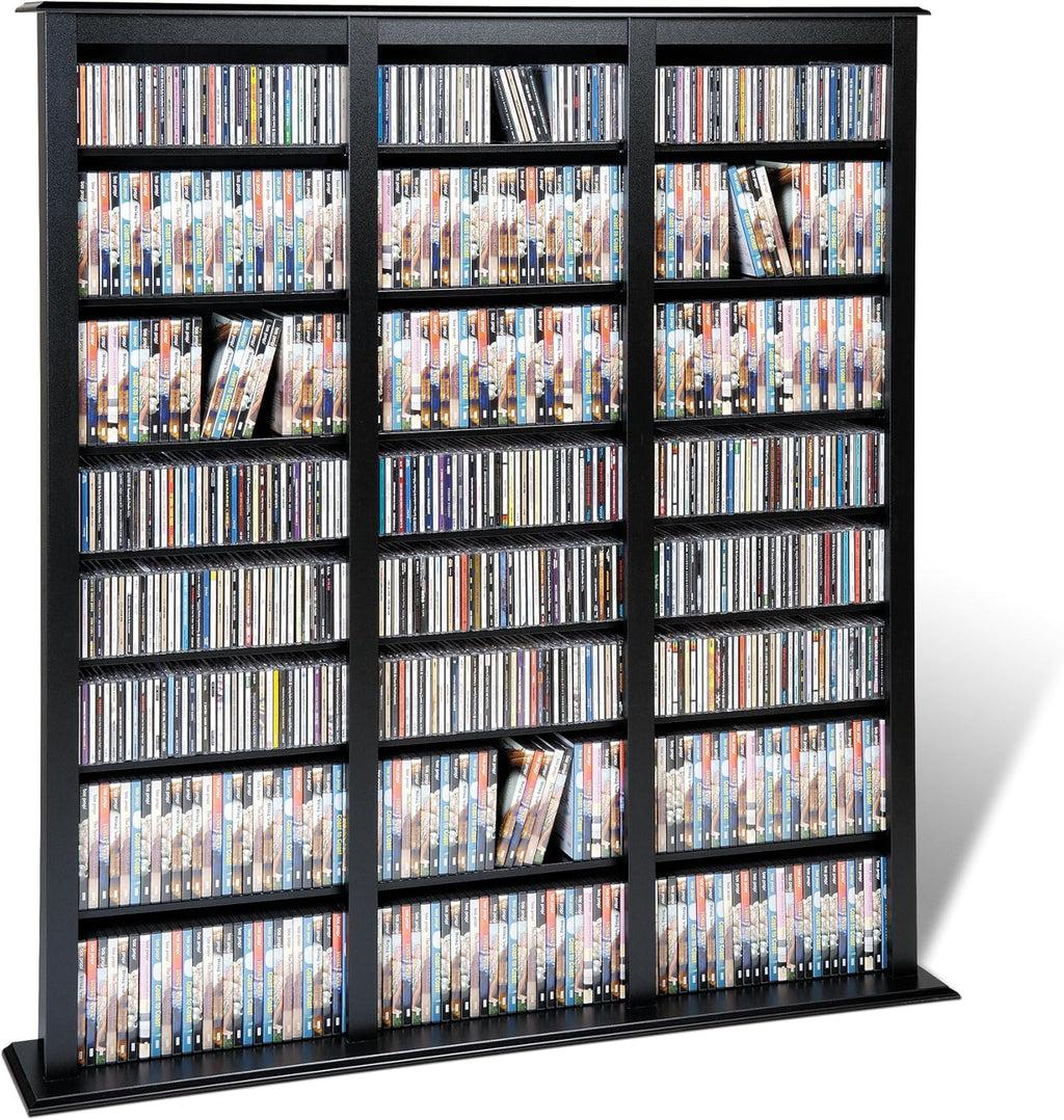 Black Triple Width Barrister Tower Storage Cabinet Q26618