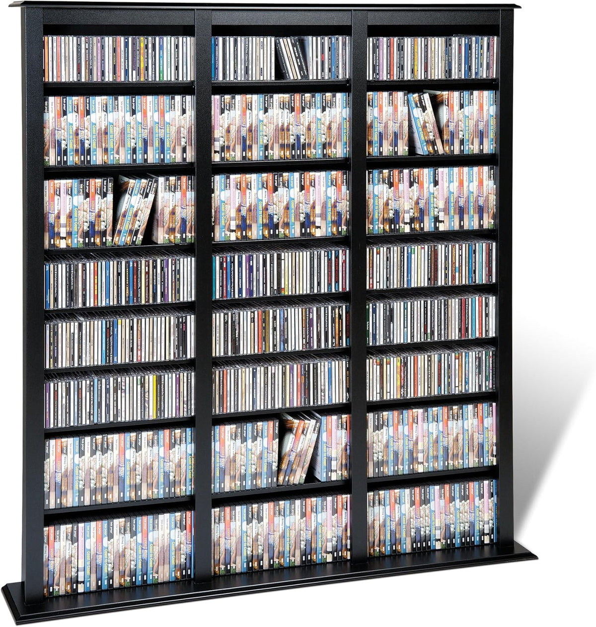 Black Triple Width Barrister Tower Storage Cabinet Q26618