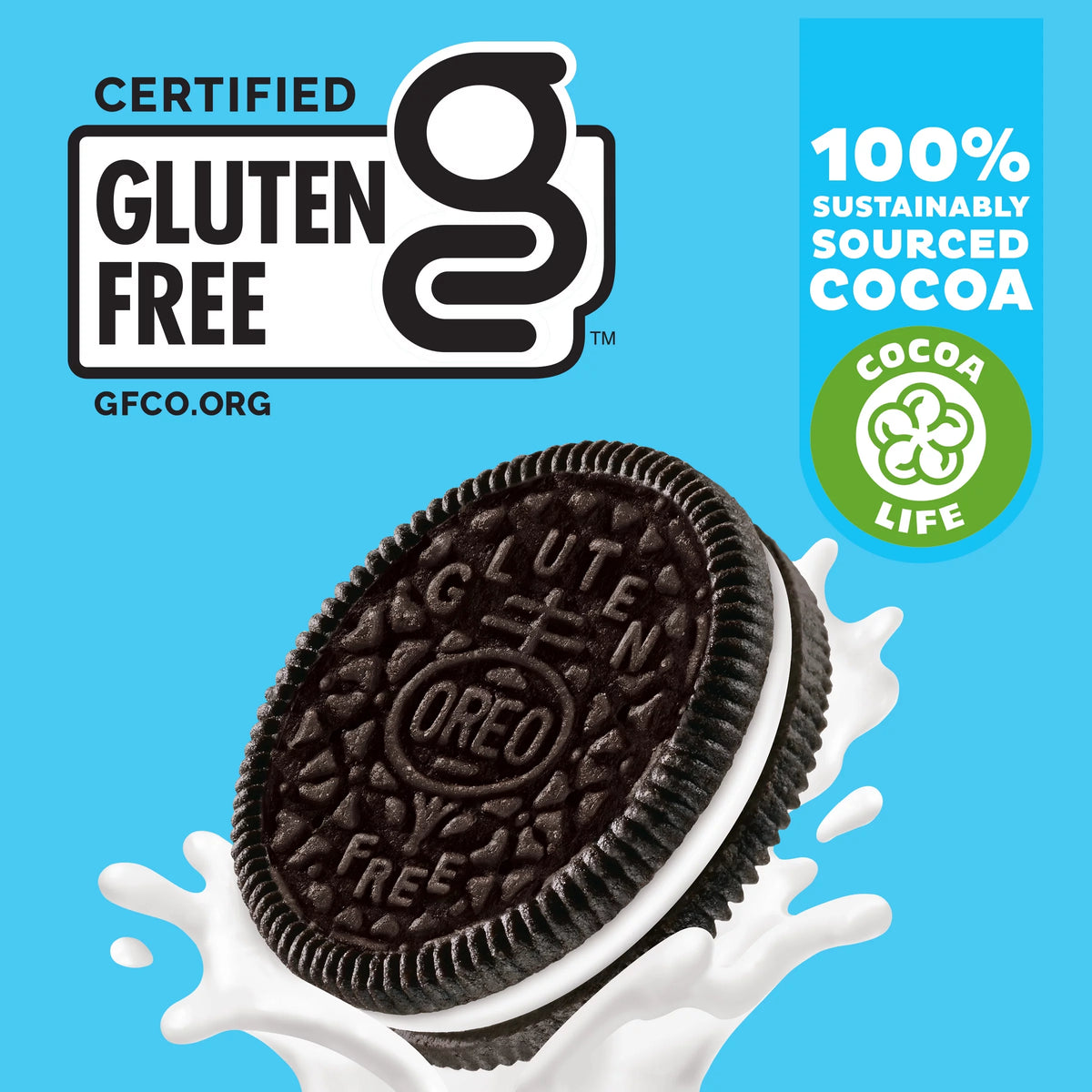 Double Stuf Gluten Free Chocolate Sandwich Cookies 4 Pack 12.47 oz T8490