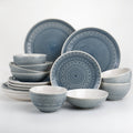 16 Piece Crackle-glaze Double Bowl Dinnerware Set S904277