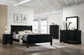 Black Solid Wood Queen Bedroom Set 5pcs L12381