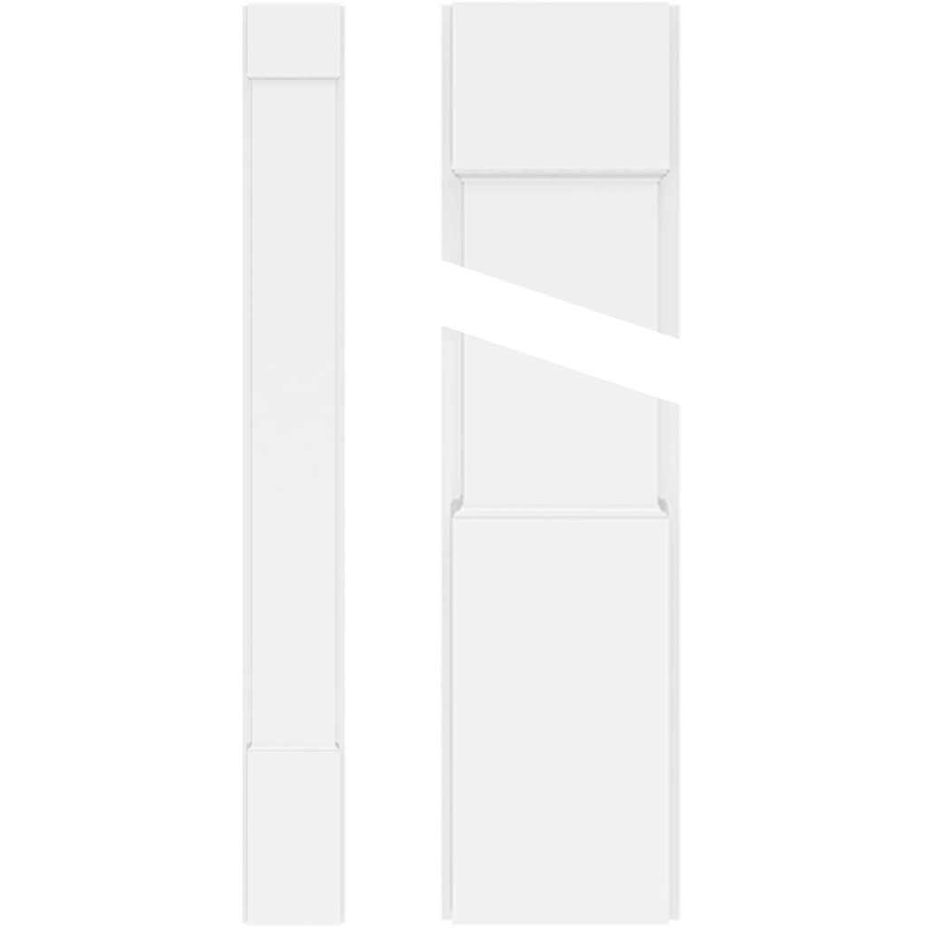 Plain PVC Pilaster with Capital and Base (Pair) H5665