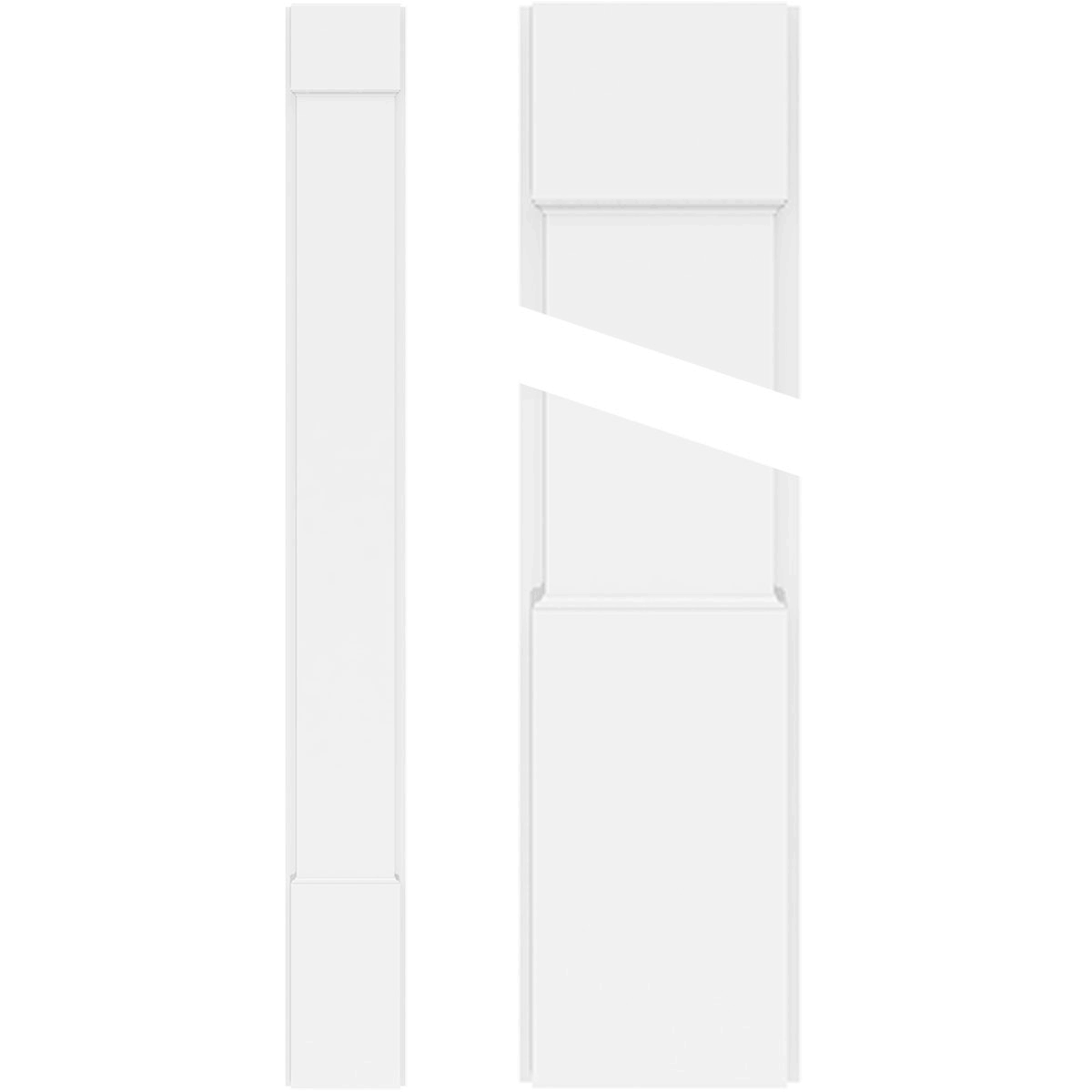 Plain PVC Pilaster with Capital and Base (Pair) H5665