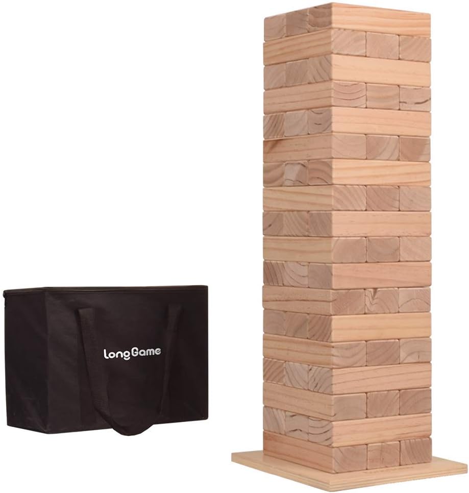 Jumbo Wood Stacking Lawn Game with Carry Bag G513091