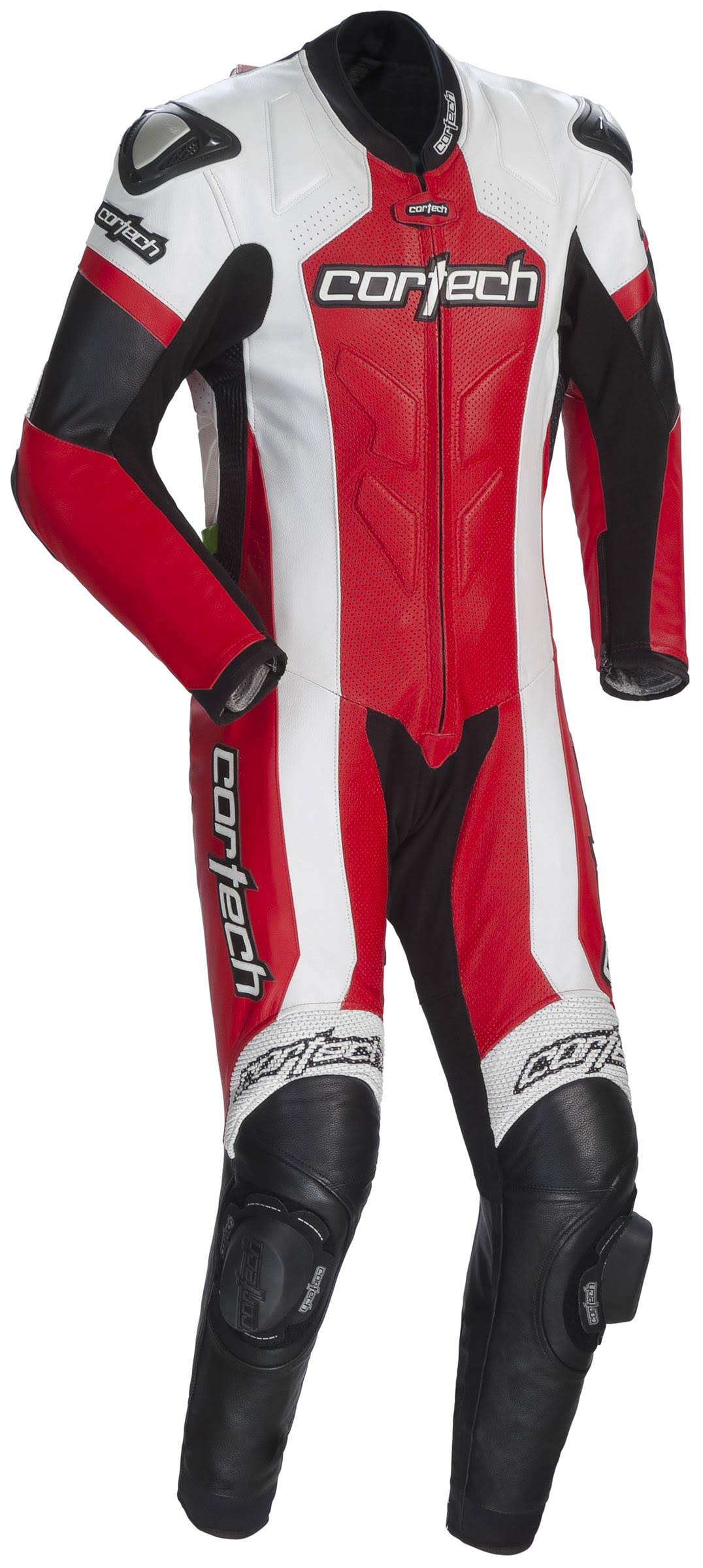 Red/White Leather One-Piece Suit Z5959