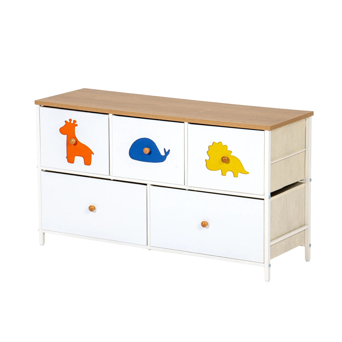 White 5 Drawer Dresser O826820