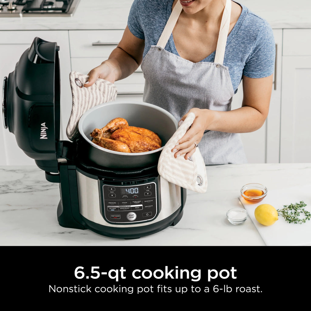 10-in-1 6.5-Quart Pro Pressure Cooker Air Fryer Multicooker, Stainless Z63534